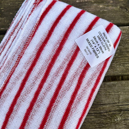 Red Hygiene Colour Coded Dishcloth PK 10 - Cleaning Products UK