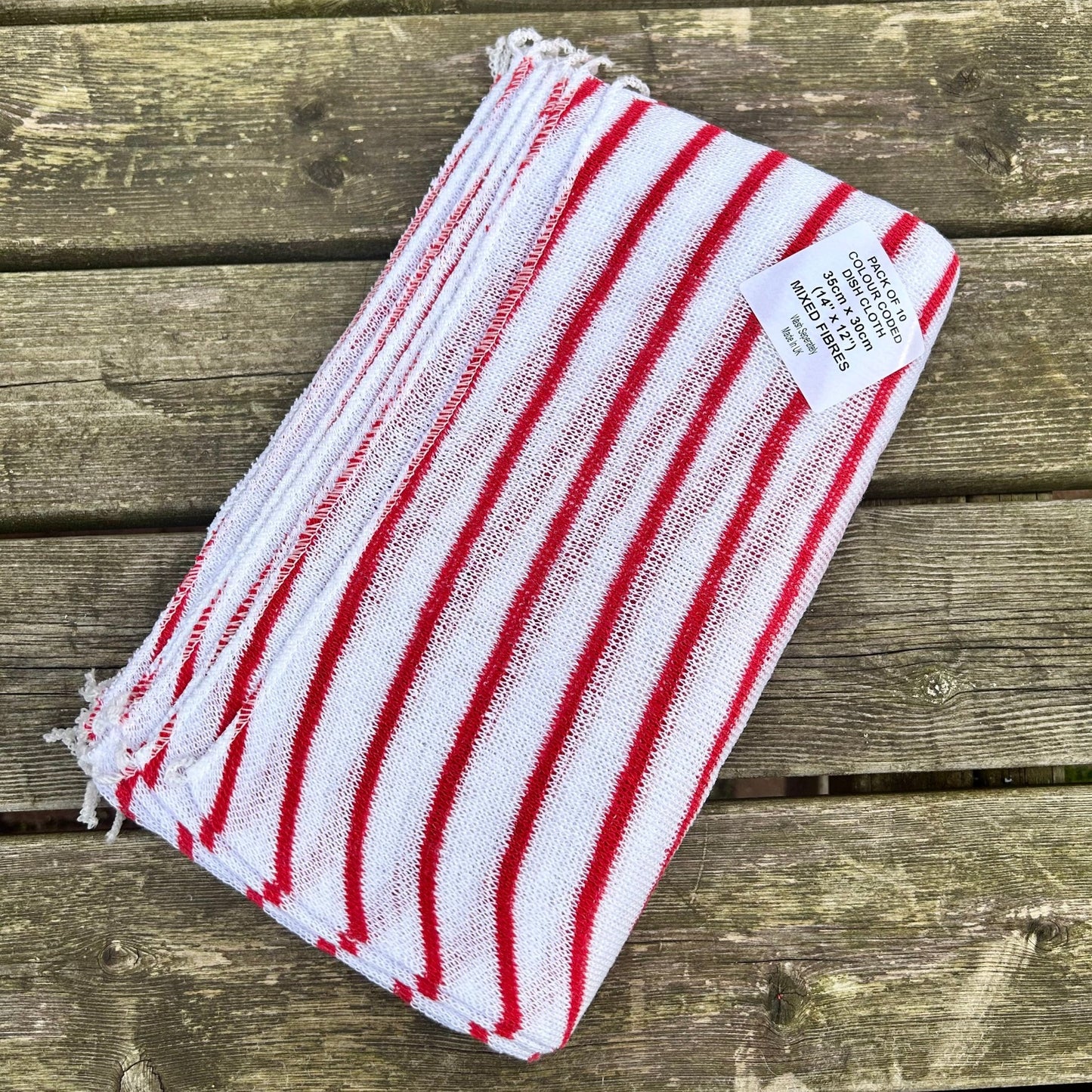 Red Hygiene Colour Coded Dishcloth PK 10 - Cleaning Products UK