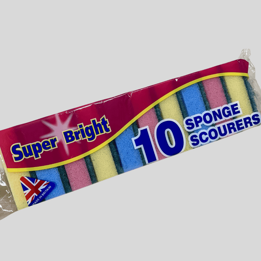 Scourers Multi Coloured PK 10 - Cleaning Products UK