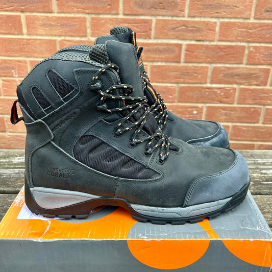 Size 10 Black Crazy Horses Safety Boots - Cleaning Products UK