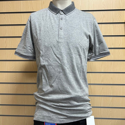 Small SkinniFit Men's Polo Shirt | Light Grey Contrast Trim - Cleaning Products UK