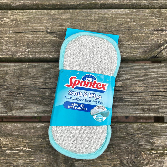 Spontex Scrub & Wipe Cleaning Pads | Dual - Action Cleaning for Home & Commercial Use - Cleaning Products UK
