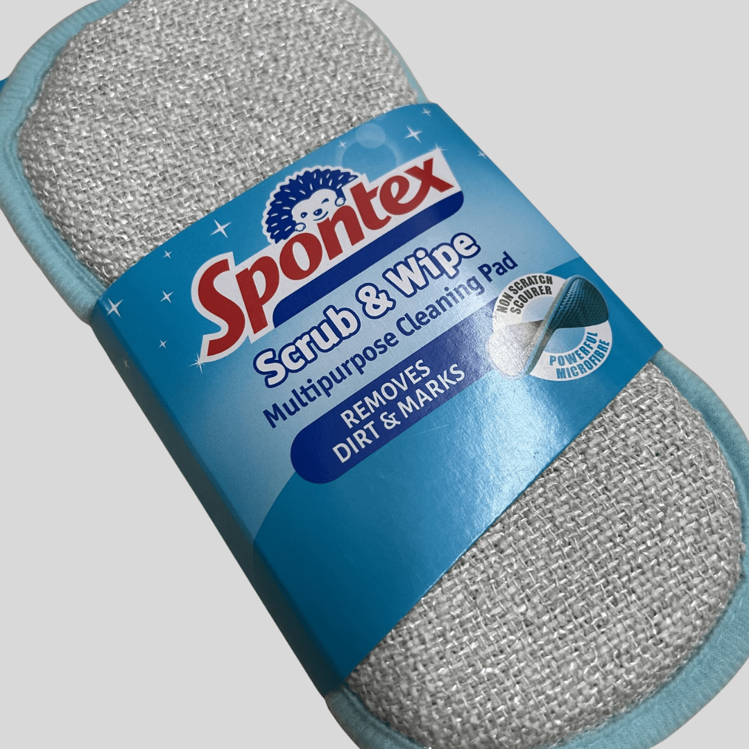 Spontex Scrub & Wipe Cleaning Pads | Dual - Action Cleaning for Home & Commercial Use - Cleaning Products UK