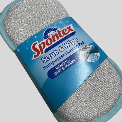 Spontex Scrub & Wipe Cleaning Pads | Dual - Action Cleaning for Home & Commercial Use - Cleaning Products UK
