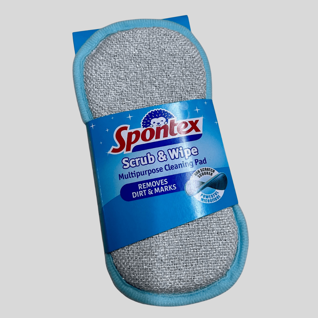 Spontex Scrub & Wipe Cleaning Pads | Dual - Action Cleaning for Home & Commercial Use - Cleaning Products UK
