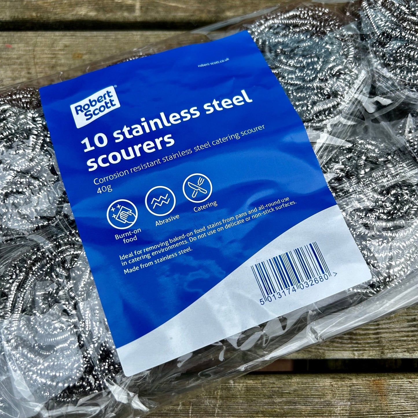 Stainless Steel Scourer - Pack of 10 - Cleaning Products UK