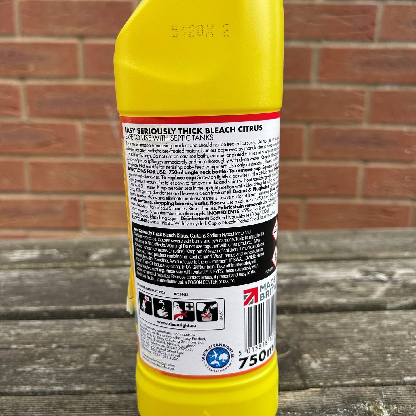 Thick Bleach 750ml - Cleaning Products UK