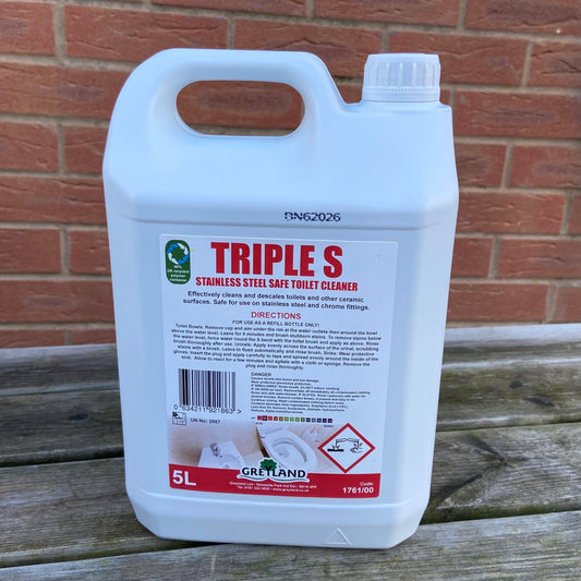 Triple Stainless Steel Safe Toilet Cleaner 5ltr - Cleaning Products UK