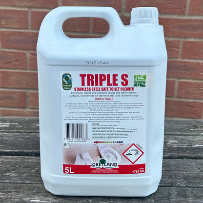 Triple Stainless Steel Safe Toilet Cleaner 5ltr - Cleaning Products UK
