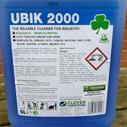 "UBIK 2000" Universal Cleaner Concentrate 5ltr - Cleaning Products UK