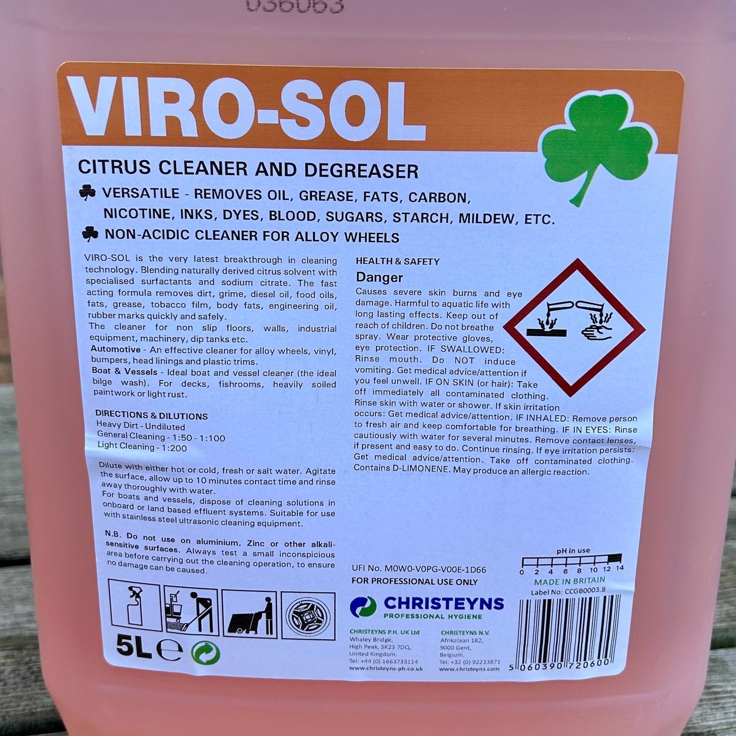 Viro - Sol 5ltr - Cleaning Products UK