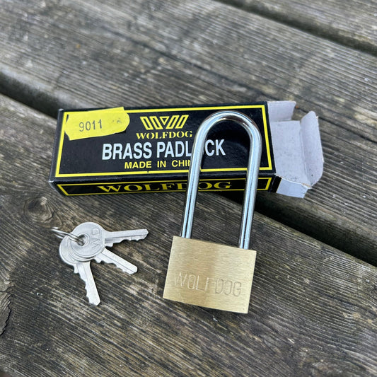 Wolf Dog 30mm Padlock | Durable Brass Security Lock with Keys - Cleaning Products UK