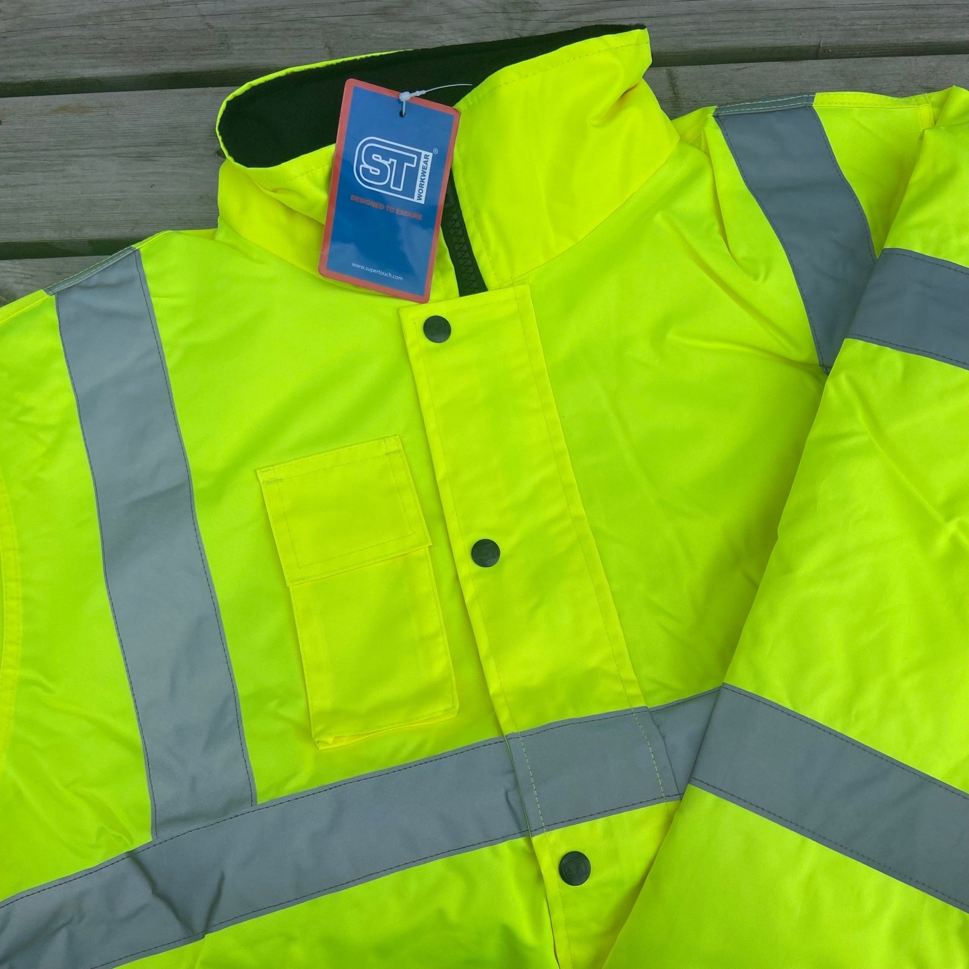 XL Hi Vis Bomber Jacket Yellow - Cleaning Products UK