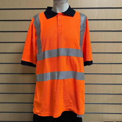 XL Orange Hi Vis Polo Shirt – UV Protection - Cleaning Products UK