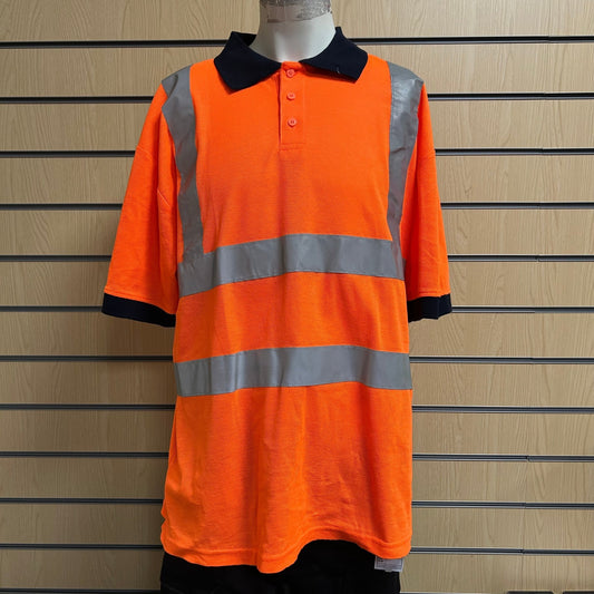XL Orange Hi Vis Polo Shirt – UV Protection - Cleaning Products UK