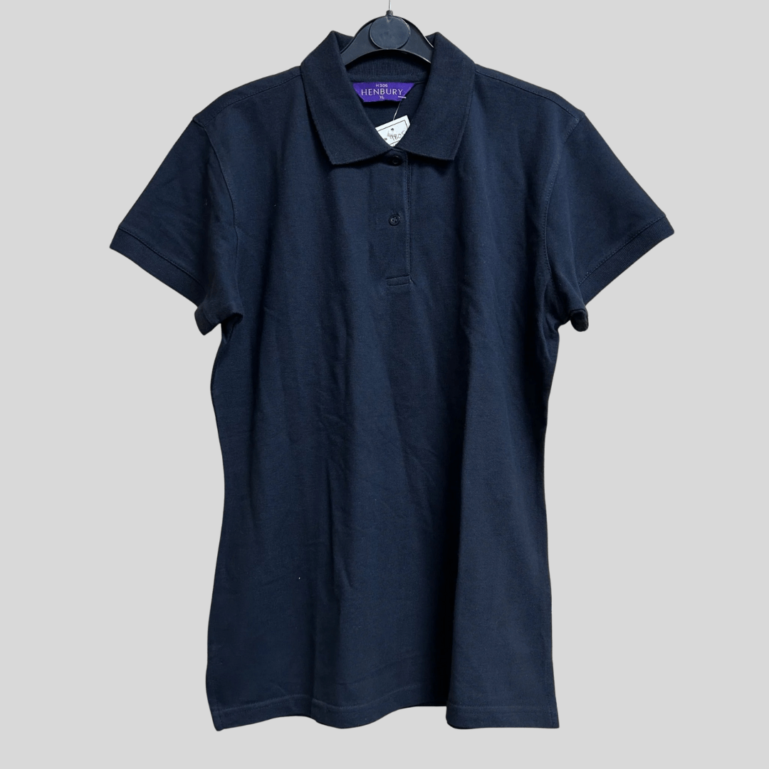 XLarge Ladies Navy Polo Shirt Henbury H306 - Cleaning Products UK