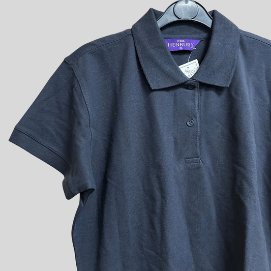 XLarge Ladies Navy Polo Shirt Henbury H306 - Cleaning Products UK