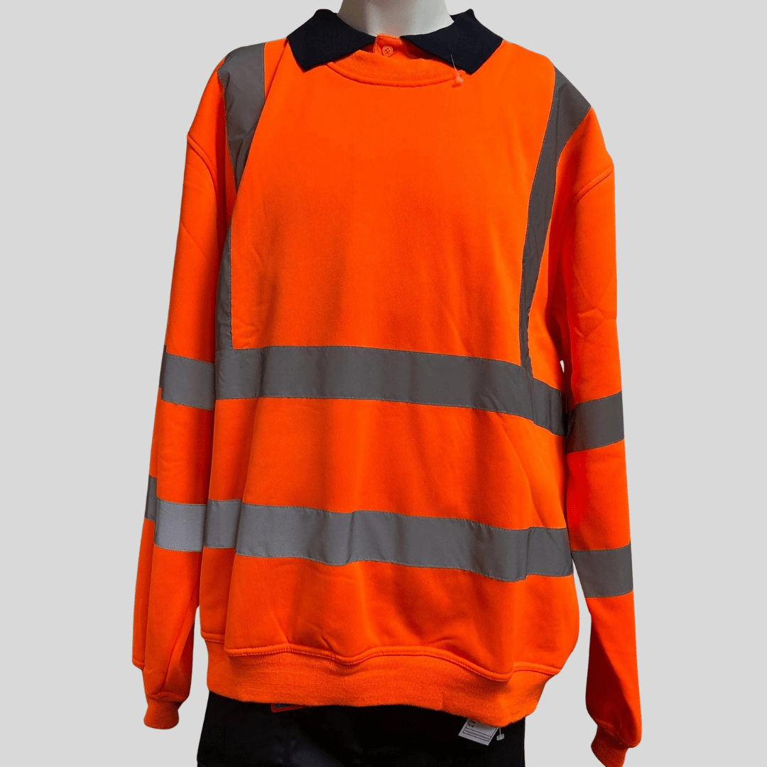 XLarge Orange Hi - Vis Sweatshirt Yoko HVJ510 - Cleaning Products UK