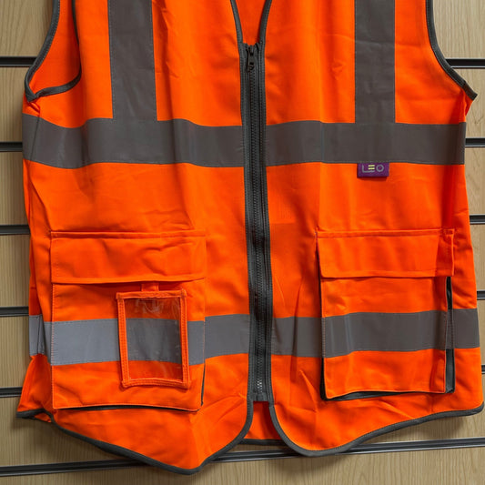 XLarge Women’s Superior Hi - Vis Waistcoat with Zip – Orange - Cleaning Products UK