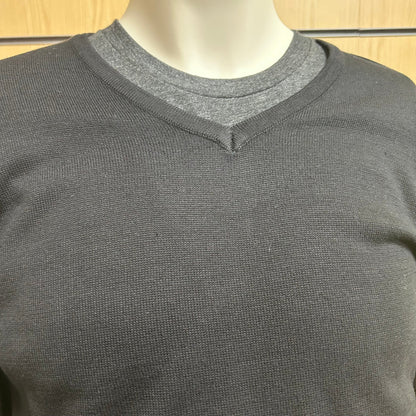 XSmall Black Vneck Sweatshirt Henbury H720 - Cleaning Products UK