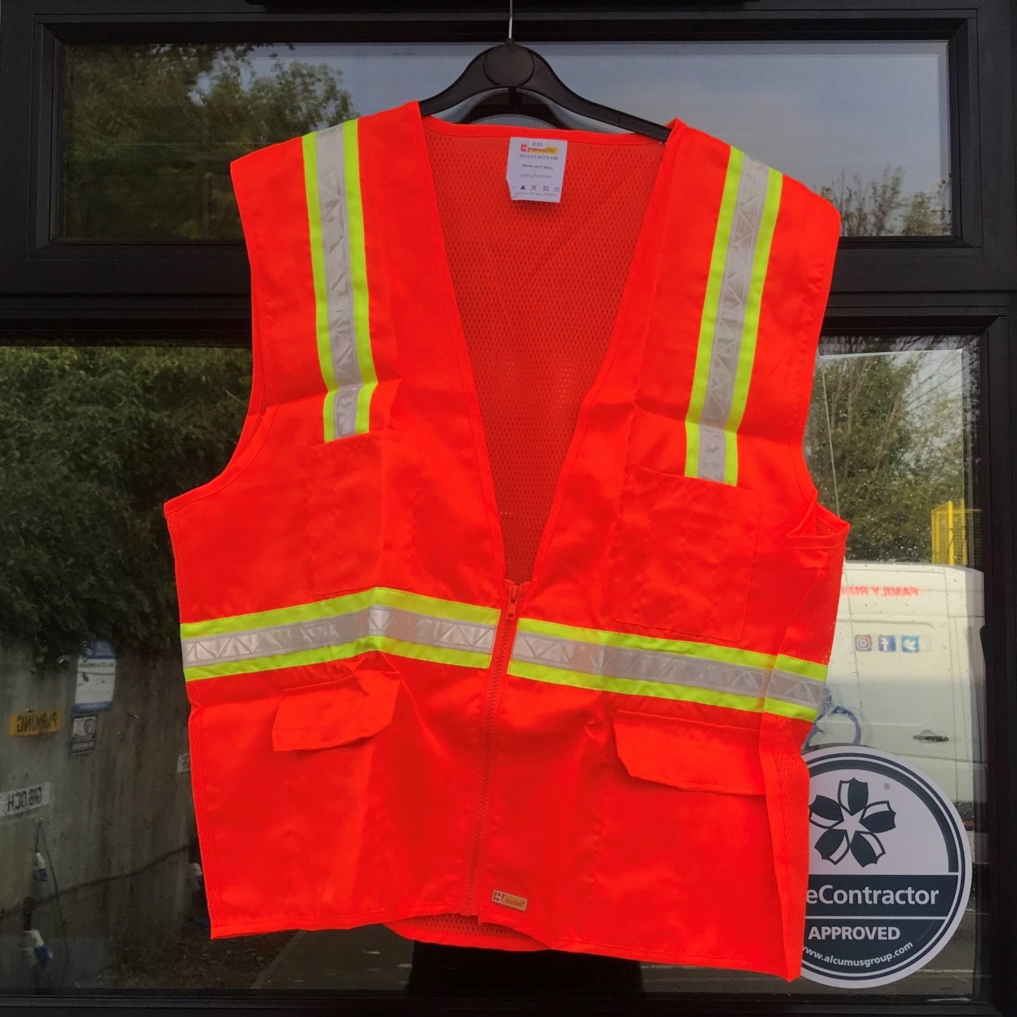 XXL Orange Breathable Hi Vis Vest - Cleaning Products UK