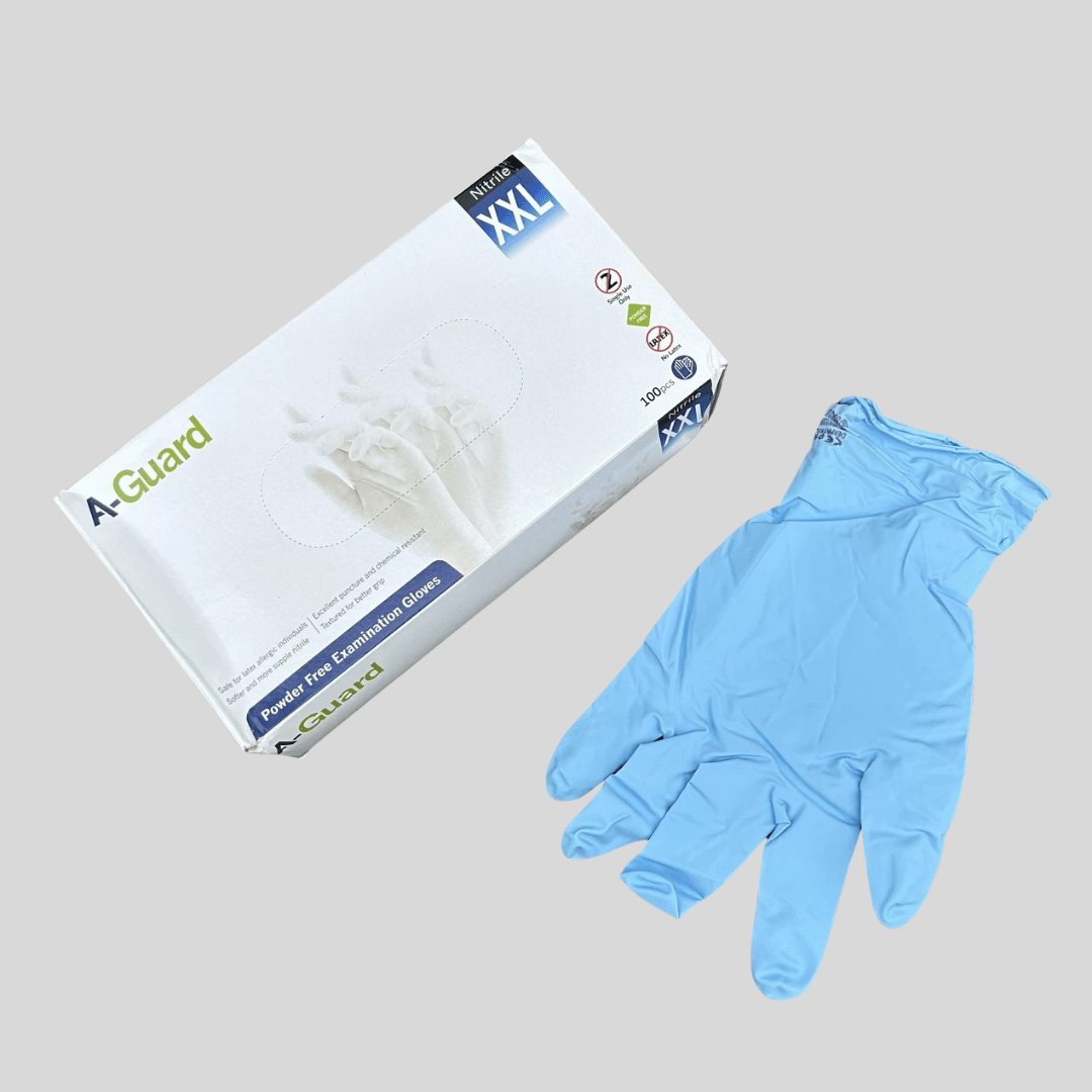 XXLarge A - Guard Nitrile Gloves PK 100 - Cleaning Products UK