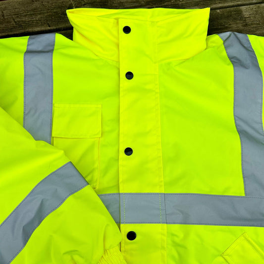 Yellow Hivis Bomber Jacket - Cleaning Products UK