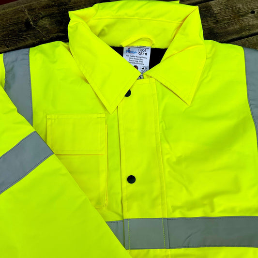 Yellow Hivis Parka Jackets - Cleaning Products UK