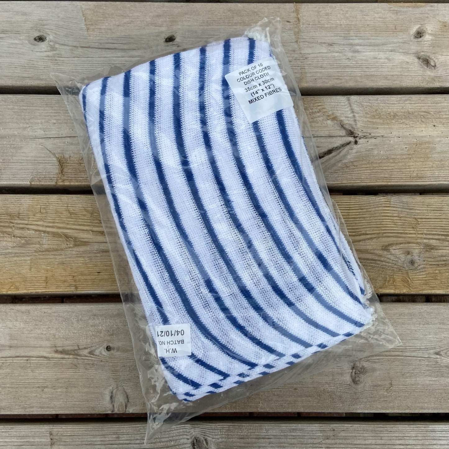 Colour Coded Cleaning Cloths Blue Pack of 10