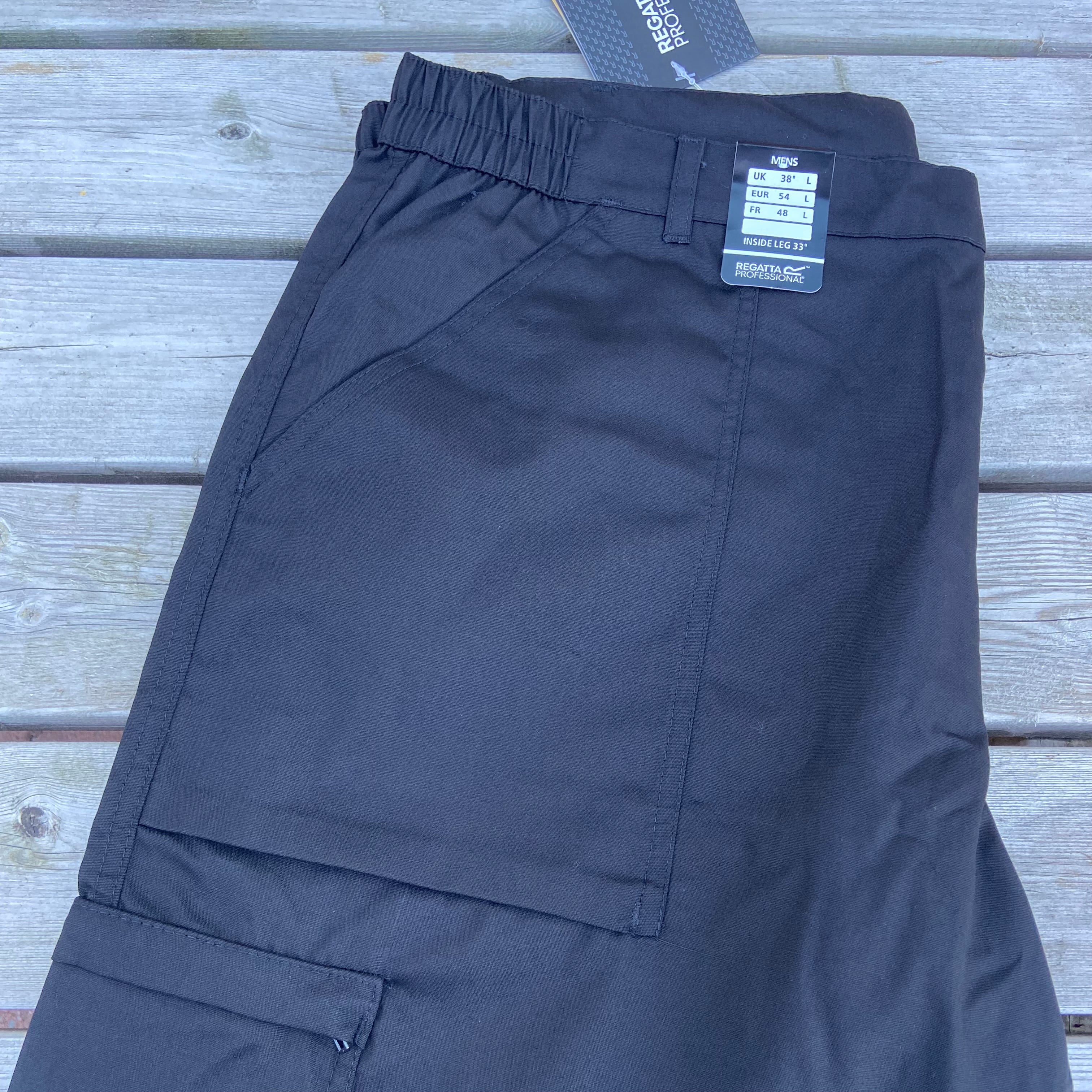 Regatta Professional Mens New Cargo Work Workwear Trousers - Black - 28 :  Amazon.co.uk: Fashion