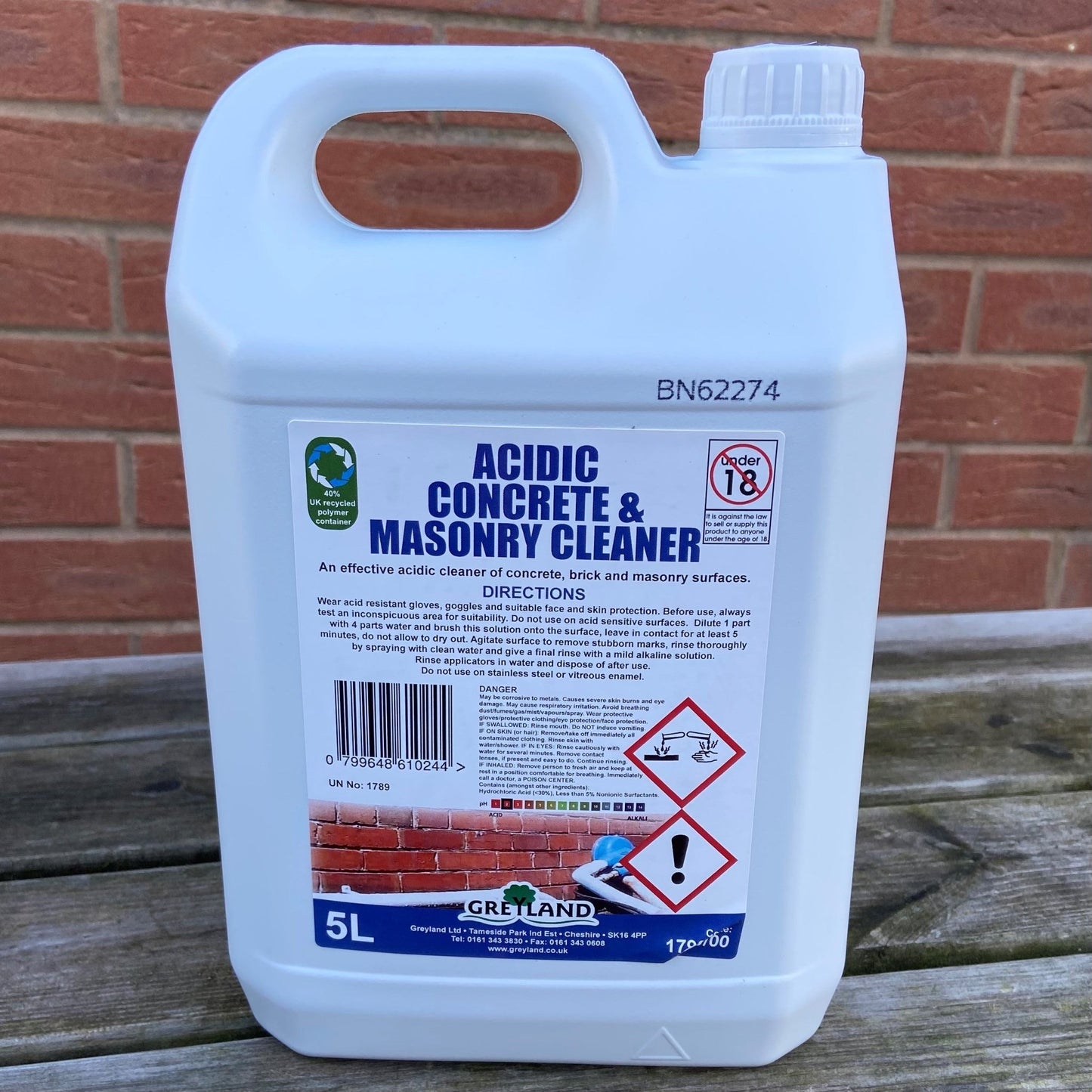 Acidic Concrete & Masonry Cleaner 5ltr - Cleaning Products UK